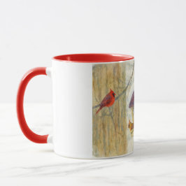 Winter Watercolor Cardinals Mugg