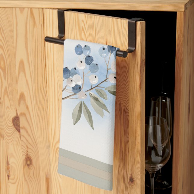 Winter Watercolor Kökshandduk (Thirds Fold)