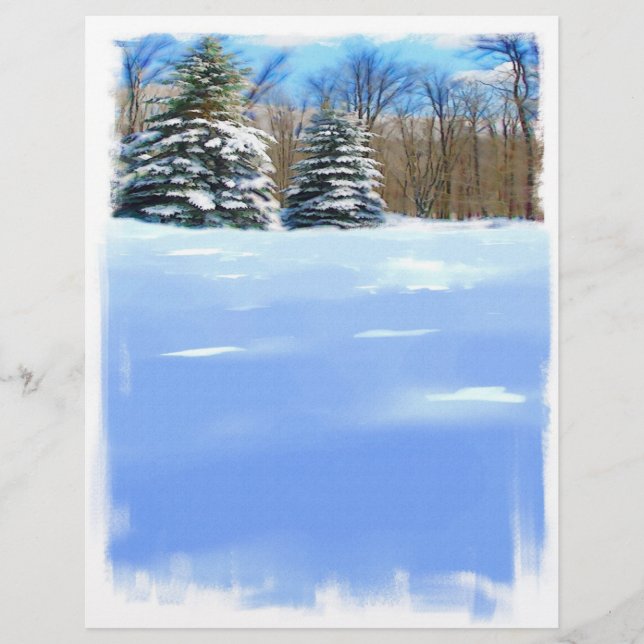 Winter Watercolor Letterhead (Framsida)