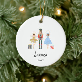 Winter Watercolor Ntcracker ornament