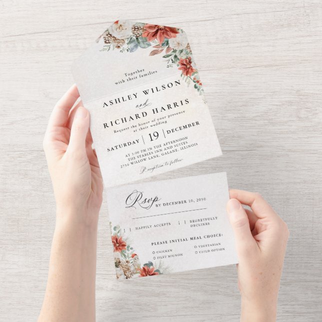 Winter Wedding All In One Invitation (Avrivbar del)