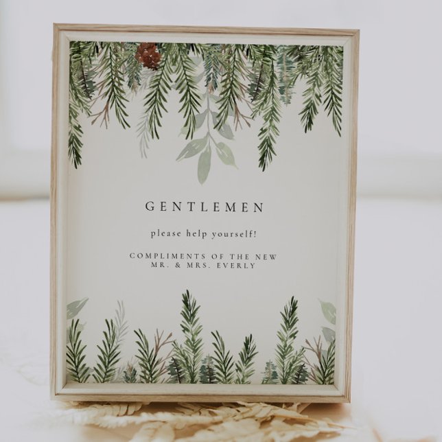 Winter Wedding Bathroom Basket-tecken Poster (Skapare uppladdad)