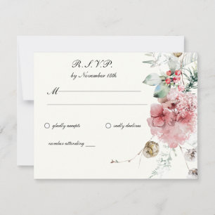 Winter Wedding Blommigt OSA Kort