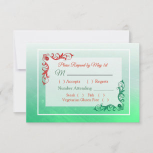 Winter Wedding-Bröllop OSA-kort OSA Kort
