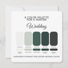 Winter Wedding Color Palette 2026 Card Inbjudningar