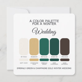 Winter Wedding Color Palette 2026 Card Inbjudningar