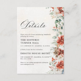 Winter Wedding Details Card Tilläggskort