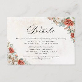 Winter Wedding Details Card Tilläggskort