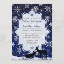 Winter Wedding | FAUX Burlap, Snöflingor, Hjort