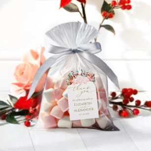 Winter Wedding Favor Tags Gilded Watercolor Blommi Presentetikett