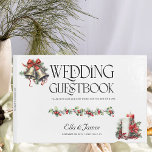Winter Wedding Holly Klockor och Candles Gästböcker<br><div class="desc">Vinterbröllopsgäst bok med elegant typografi och personlig. Gästboken har en vit täckmantel som är dekorerad med bröllop klockor, en gren av holly med röda bär och röda och vita ljus med en poinsettia-blomma. Om du vill samordna inbjudningar, kontorsprogram och evenemangsdekoder kan du bläddra i samlingen Holly Klockor Bröllop eller meddela...</div>