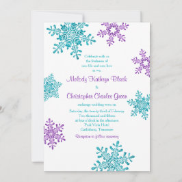 Winter Wedding Inbjudan | Lila Turcos Snowflake