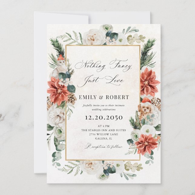 Winter Wedding Invitation Inbjudningar (Framsida)