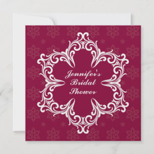 Winter Wedding Möhippa Inbjudan i Cranberry