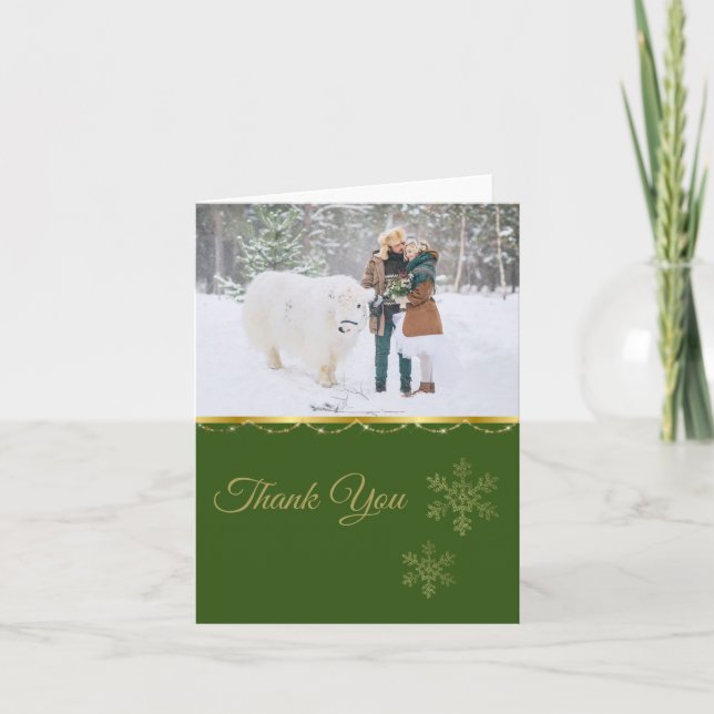 Winter Wedding Photo Tack Kort (Framsida)