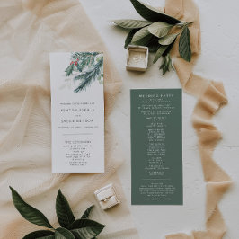 Winter Wedding Programme, Bröllop Stationery