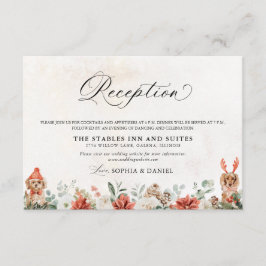 Winter Wedding Reception Card Tilläggskort