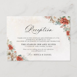 Winter Wedding Reception Card Tilläggskort