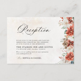 Winter Wedding Reception Card Tilläggskort