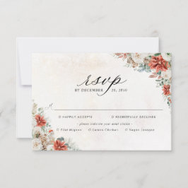 Winter Wedding RSVP Card OSA Kort