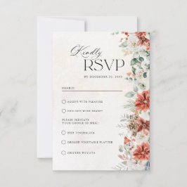 Winter Wedding RSVP Card OSA Kort
