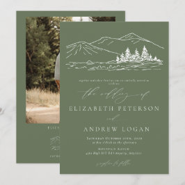 Winter Wedding | Rustiska bergsområden i Gräs Träd Inbjudningar