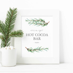 Winter Wedding Sign Hett Chocolate Pub Sign Poster