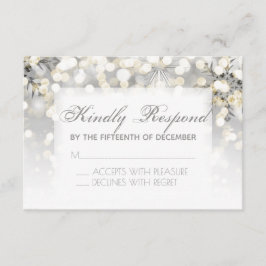 Winter Wedding Silver och Guld Gnistra OSA Kort