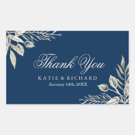 Winter Wedding Tack Stickers Rektangulärt Klistermärke