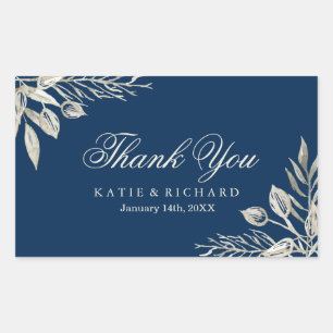 Winter Wedding Tack Stickers Rektangulärt Klistermärke