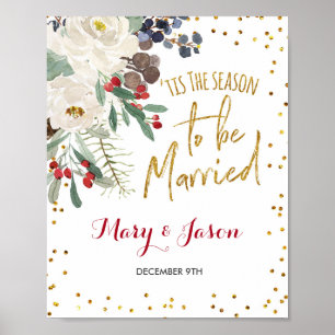 Winter Wedding-tecken Poster