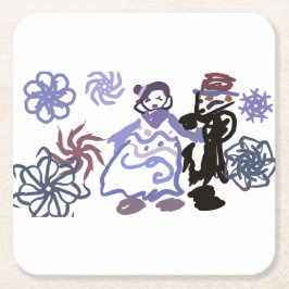 Winter wedding  underlägg papper kvadrat