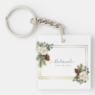 Winter Wedding Vit ros Guld Dusty Blue