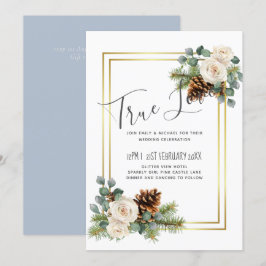 Winter Wedding Vit ros Guld Dusty Blue