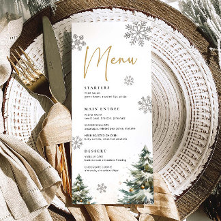 Winter Wedment Menu (jul), Bröllop, innermeny Meny