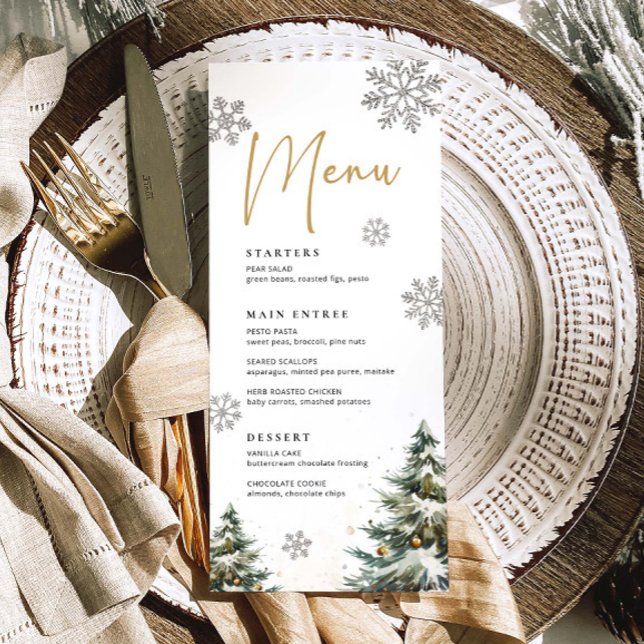 Winter Wedment Menu (jul), Bröllop, innermeny Meny (Skapare uppladdad)