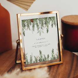 Winter Wedom Dam Bathroom Basket-tecken Poster