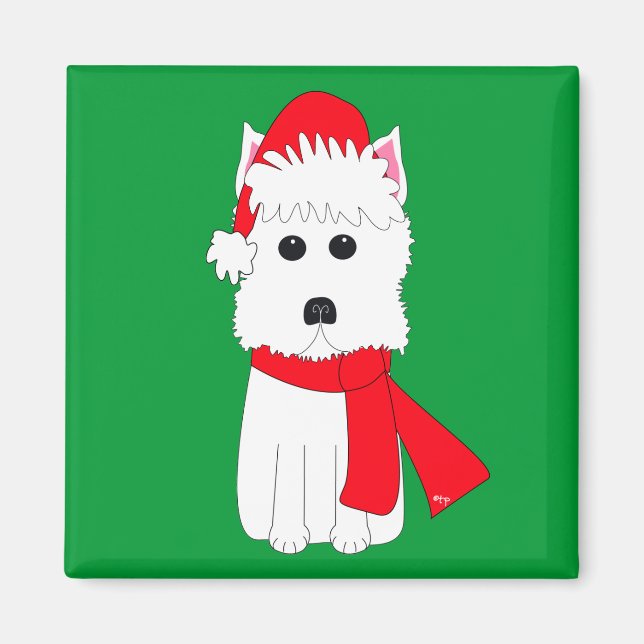 Winter Westie Magnet (Framsidan)