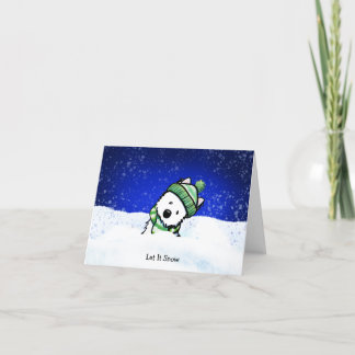 Winter Westie Note Card Kort