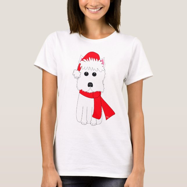 Winter Westie T-shirt (Framsida)