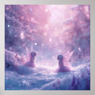Winter Whispers and Fairy Light Poster