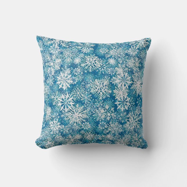 WINTER WHITE AND BLUE KUDDE (Framsida)