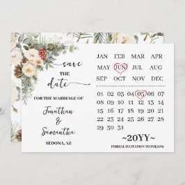 Winter White Flowers Calendar Spara Datumet