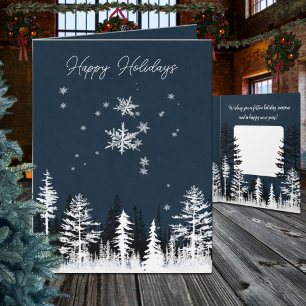 Winter White Forest Night Glad helg Modern