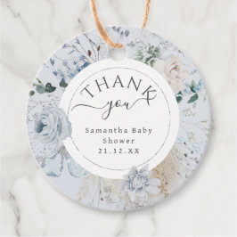 Winter Wildblomma Elegant Boho Baby Shower Gåvor Etiketter