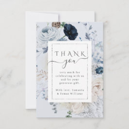 Winter Wildblomma Elegant Boho Baby Shower Tack Kort