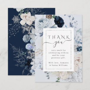 Winter Wildblomma Elegant Boho Baby Shower Tack Kort