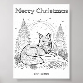 Winter Wildlife Red Fox Julfärg Poster