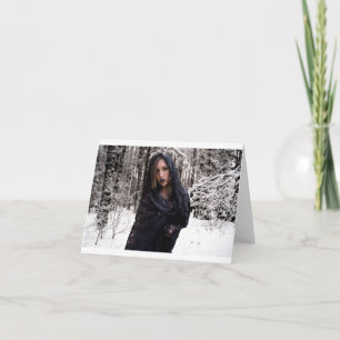 Winter Witch Helgdag Card Helgkort