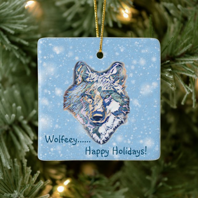 Winter     WolfCeramic Ornament (Träd)